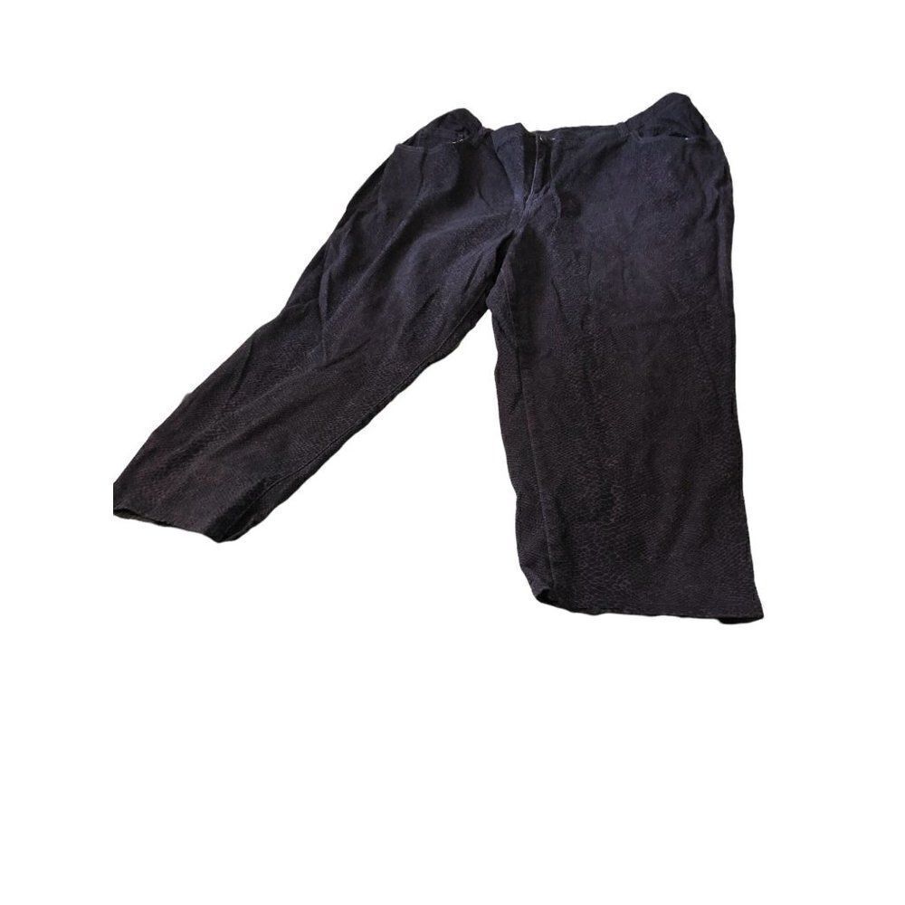 CATHERINES REPTILE PURPLE AND BLACK PANTS WOMEN PLUS  SIZE 24W